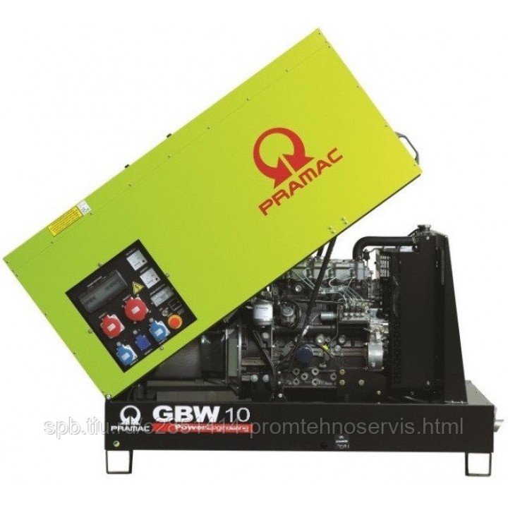 Дизельный генератор Pramac GBW 10 P в кожухе