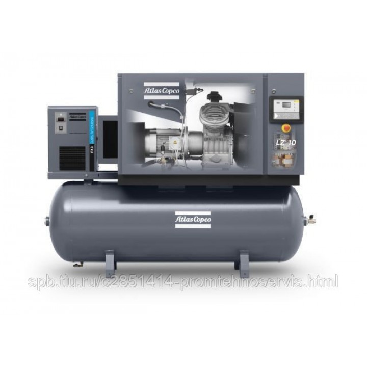Поршневой безмасляный компрессор Atlas Copco LZ 10-10 FF с осушителем на ресивере 270 л