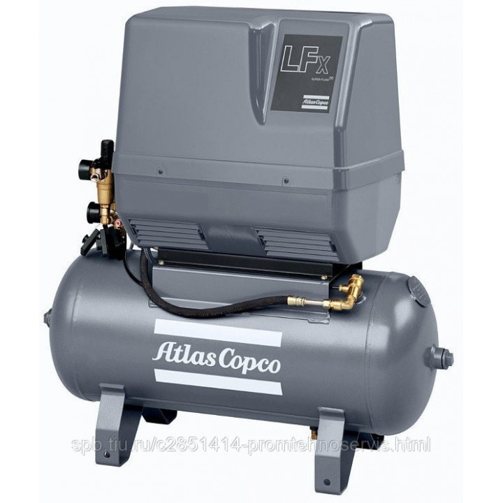 Поршневой компрессор Atlas Copco LFx 0,7 1PH на тележке с ресивером