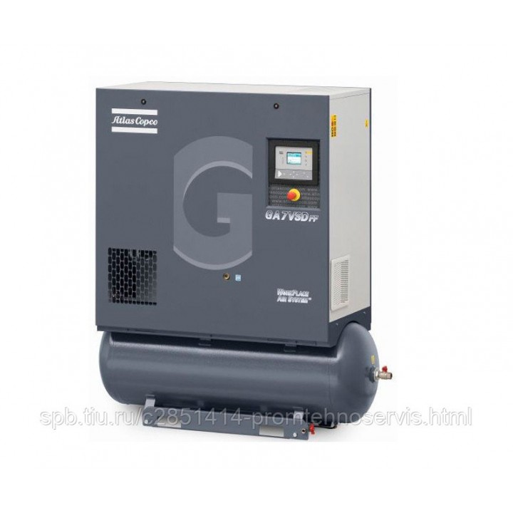 Винтовые компрессоры Atlas Copco GA15 VSD 13FF на ресивере 270л