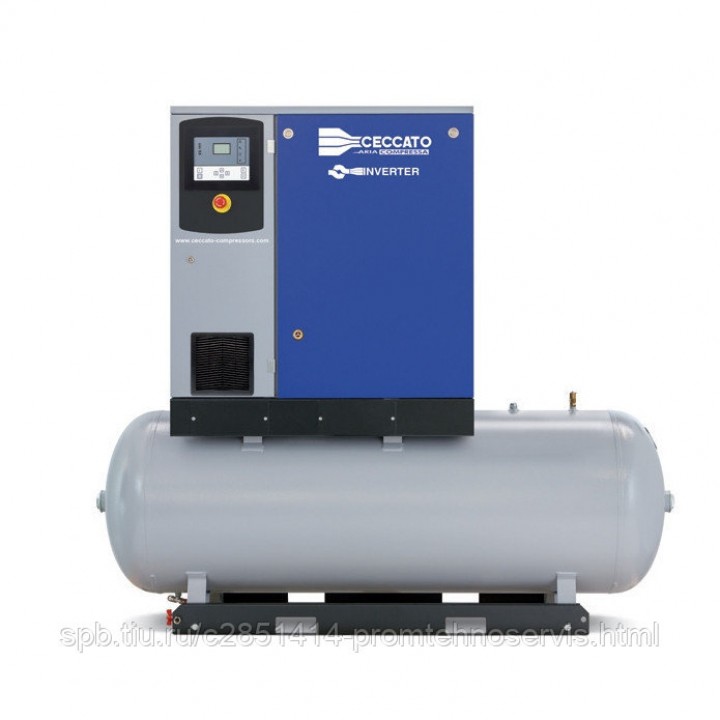 Винтовой электрический компрессор Ceccato DRA10/13 500 400/50 IVR на ресивере