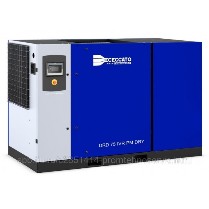 Винтовой электрический компрессор Ceccato DRD 75 IVR PM DRY с осушителем