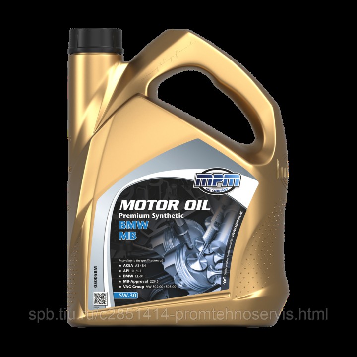 Масло моторное 5W-30 MPM Premium Synthetic BMW / MB 5L